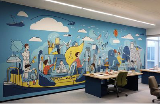 罗源办公室墙绘的特点。