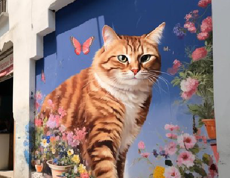 罗源自己绘制有个性的手绘墙