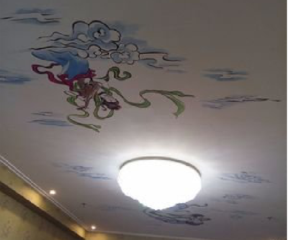 罗源如何快速绘制天花板上的手绘墙？